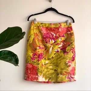 J. Crew Pattern Pencil Skirt